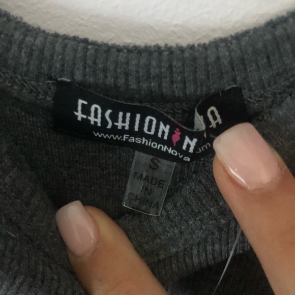 Fitted Grey Dress - Picture 3 of 4